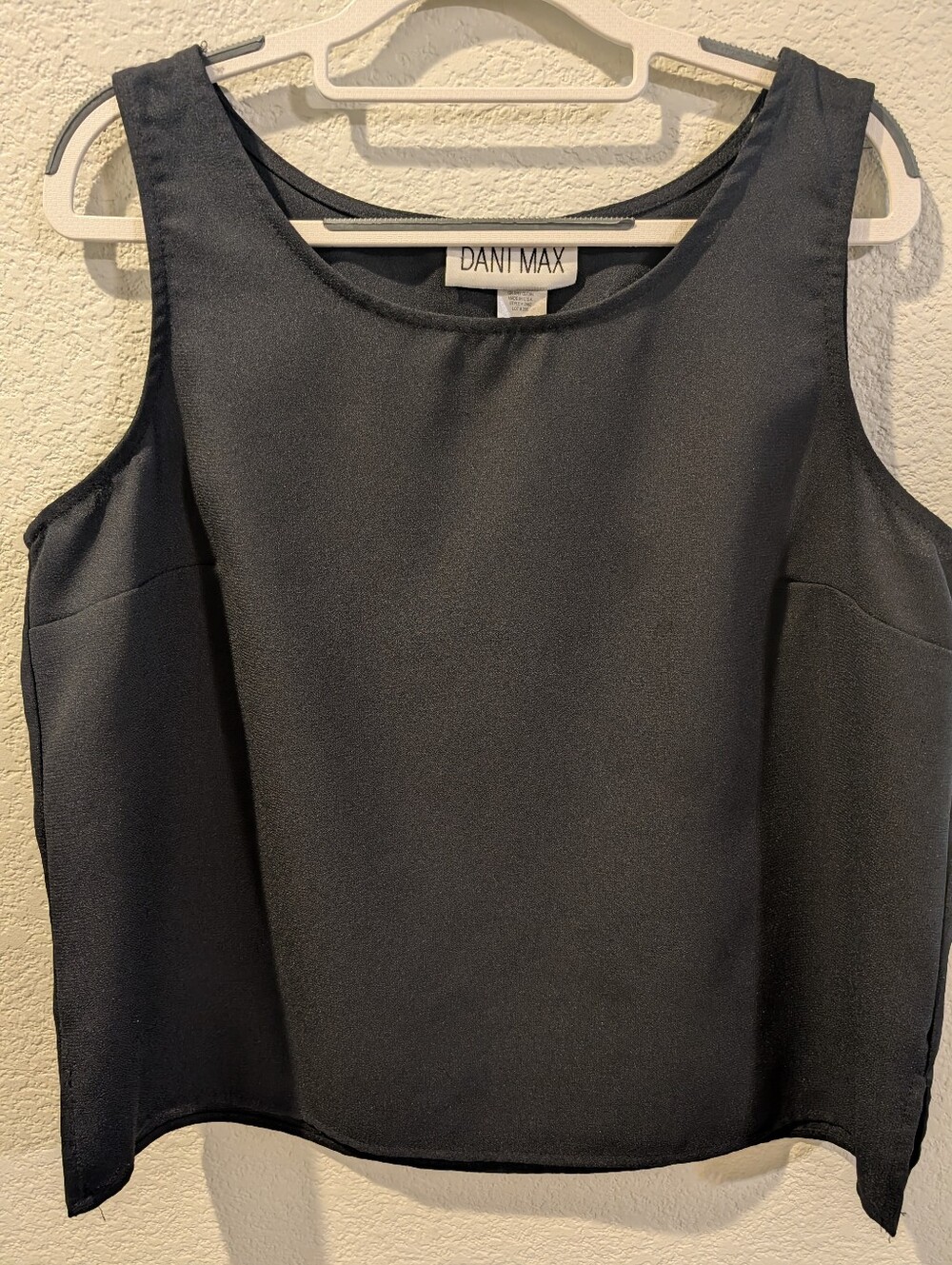 Dani Max Black Sleeveless Tank Top